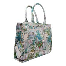 Wildflower Parisian Toile Print Tote with Coin Purse Set
