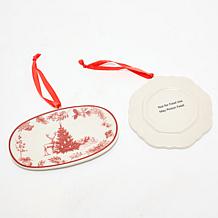 Winter Lane Ceramic Plate Ornaments Set of 6