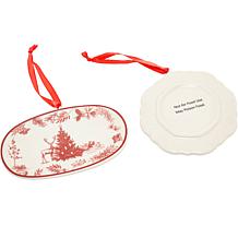 Winter Lane Ceramic Plate Ornaments Set of 6