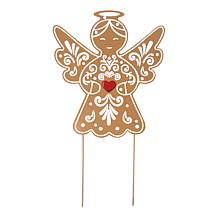 Winter Lane Single Lit Gingerbread Stake