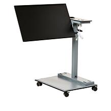 WiseLift Black Standing Desk/Overbed Table with USB Ports