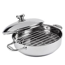 Wolfgang Puck 11" Stainless Steel Sauteuse Pan and Roasting Rack