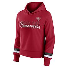 Women's Fanatics  Red Tampa Bay Buccaneers Over Under Pullover Hoodie