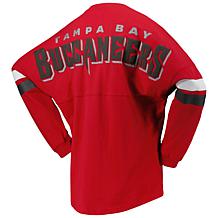 Women's Fanatics Red Tampa Bay Buccaneers Spirit Jersey Lace-Up V-N...