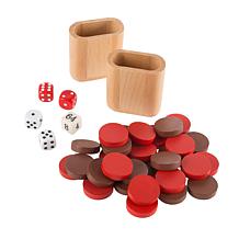 Wood Backgammon Board Game- Complete Set With Folding Board by Hey!...