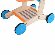 Wooden Shopping Cart in Orange and Blue