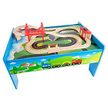 Wooden Train Set Table for Kids by Hey! Play!