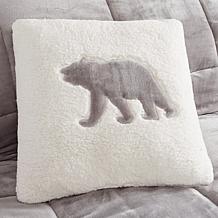 Woolrich Alton 4-pc Gray/Ivory Plush Sherpa Full/Queen Comforter Set