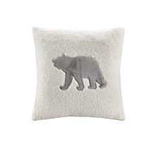 Woolrich Alton 4-piece Gray/Ivory Plush to Sherpa King Comforter Set