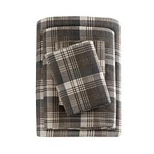 Woolrich Cotton Flannel Brown Sheet Set - Queen