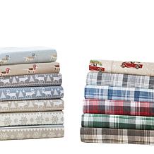 Woolrich Cotton Flannel Green Sheet Set - King