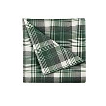 Woolrich Cotton Flannel Green Sheet Set - King
