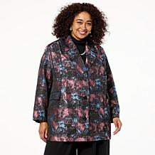 WynneCollection Floral Jacquard Peacoat