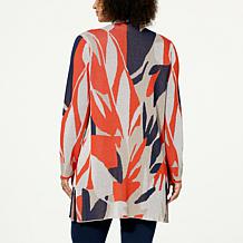 WynneCollection Jacquard Sweater Knit Topper