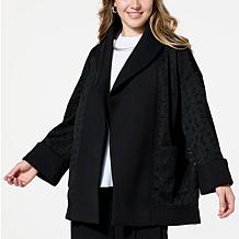 WynneCollection Mixed Media Shawl Collar Topper