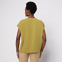 WynneLayers Cap-Sleeve Crew-Neck Top