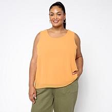 WynneLayers Chiffon and Rayon-Spandex Knit 2-pack Tank Set