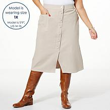 WynneLayers Comfort Stretch Twill Pull-On Pencil Skirt