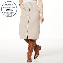 WynneLayers Comfort Stretch Twill Pull-On Pencil Skirt