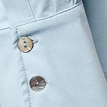 WynneLayers Cotton Blend Long-Sleeve Cuff Detail Turtleneck Shirt