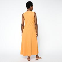 WynneLayers Cotton Spandex Jersey Midi Tank Dress