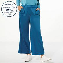 WynneLayers Faux Suede Wide Leg Trouser Pant