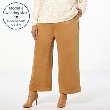 WynneLayers Faux Suede Wide Leg Trouser Pant