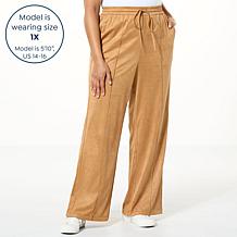 WynneLayers Microsuede Straight Leg Pant