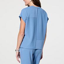 WynneLayers Ottoman Knit Paneled Tee