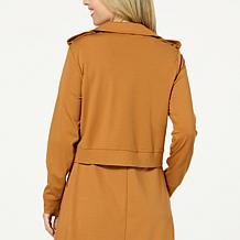 WynneLayers Polished Knit Crop Trench
