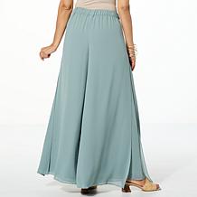 WynneLayers Pull-On Chiffon Double-Layer Palazzo Pant