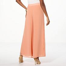 WynneLayers Pull-On Pant with Chiffon Overlay