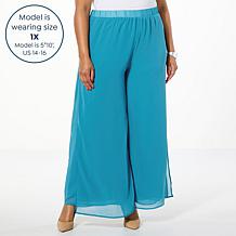 WynneLayers Pull-On Pant with Chiffon Overlay