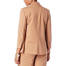 WynneLayers Rib Lapel Jacket with Front Pockets