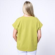 WynneLayers Seamed Stretch Cotton Top