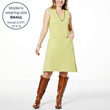 WynneLayers SoftKNIT Sleeveless V-Neck Dress