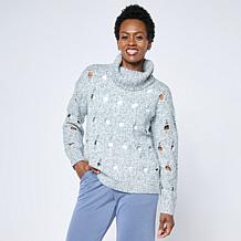 WynneLayers Chenille Open Cable Knit Sweater | HSN