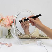 Zadro Acrylic Dual-Sided Swivel Vanity Mirror with 5X/1X Magnification