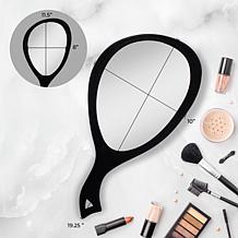 Zadro Large Teardrop Hand Held Mirror with 1X Magnification