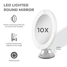 Zadro LED Lighted Z'Swivel Power Suction Cup Mirror with 10X Mag.