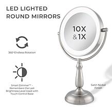 Zadro LED Touch Smart Dimmer Vanity Mirror with 10X/1X Magnification