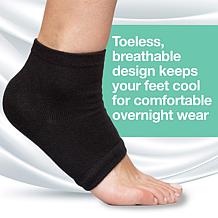ZenToes 2-pair Cotton Moisturizing Gel Heel Toeless Socks