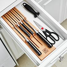 Zwilling Pro 7-Piece Block Set with Beechwood In-Drawer Knife Tray