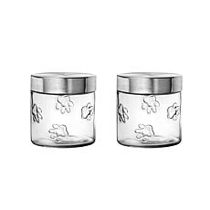 10 Strawberry Street Maxwell Dog Treat Canister, Small, Set of 2