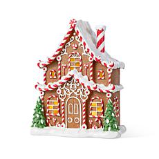 11.75"H Christmas Lighted Resin Village Table Decor