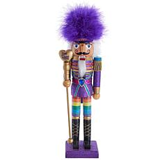 15" Wooden Gay Pride Nutcracker with Rainbow Pants