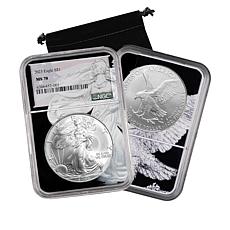 2023 MS70 NGC Silver Eagle with Dual-Core Overlay