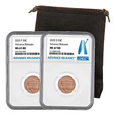 2025 MS67 NGC Advance Releases Lincoln P- & D-Mint Shield Cents