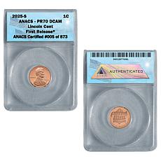 2025 PR70 DCAM ANACS First Release Limited Edition 873 Lincoln Cent