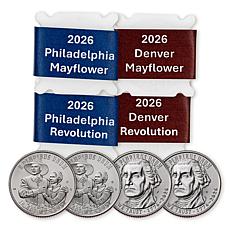 2026 Mayflower & Revolutionary War UNC Quarters P/D Rolls